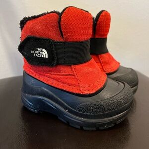 The North Face Toddler Blue Alpenglow II Insulated Waterproof Red Snow Boot red